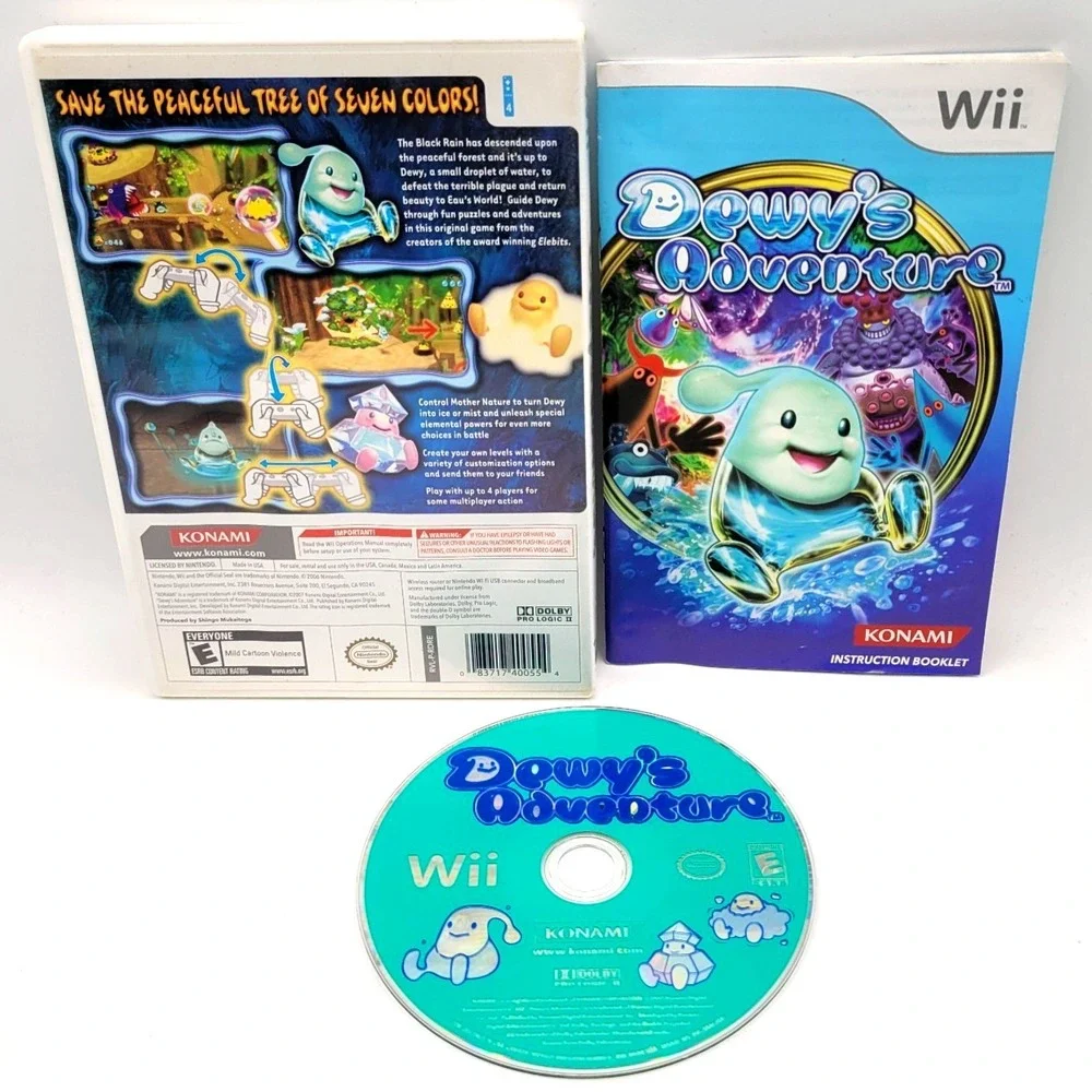 Dewy's Adventure  (Nintendo Wii)‎ CIB COMPLETE IN BOX